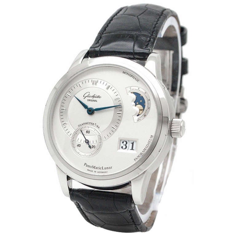 Glashutte Original Stainless Steel PanoMaticLunar Wristwatch