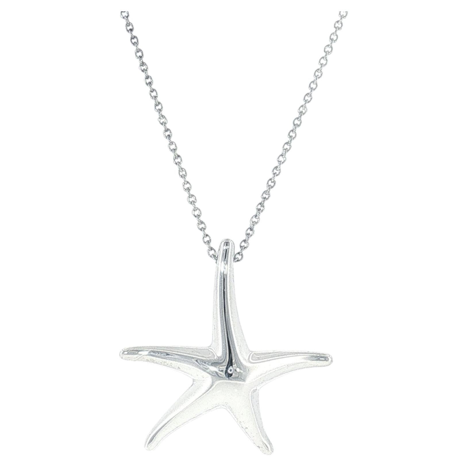Pre-owned Elsa Peretti Tiffany & Co.  Sterling Silver Starfish Pendant Necklace In Multiple