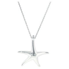 Tiffany & Co. Elsa Peretti Sterling Silver Starfish Pendant Necklace