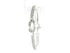 Tiffany & Co. Sterling Silver Double Rope Bracelet with Polished Love Knot, 7.5