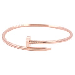 Cartier 18 Karat Rose Gold Juste Un Clou Bracelet Classic Size 19 Full Set Mint