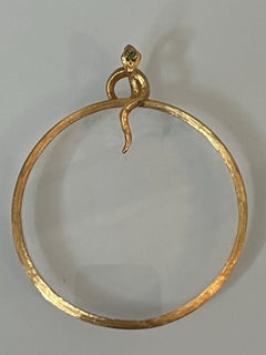 Ole Lynggaard pendentif monocle en diamant vert naturel