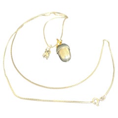 Ole Lynggaard acorn big size+ elephant  pendant with diamonds