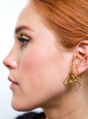 1970s Jean Vendome Gold Clip Earrings