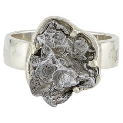 Sihote-Alin meteorite silver ring