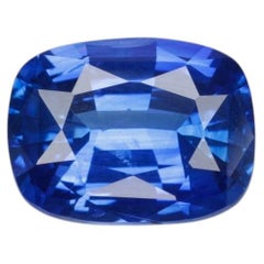 1,63 carats, saphir bleu barbeau à facettes, couleur exceptionnelle, belle taille