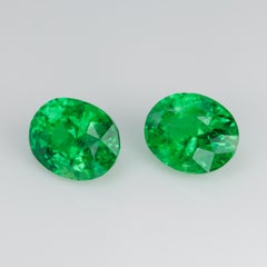 4,4 Karat, facettierte Tsavorit-Granate, ovales Paar