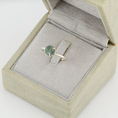 Raw alexandrite crystal silver ring, 7 size