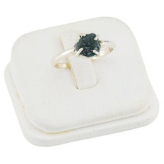 Rough alexandrite crystal silver ring, 7 size