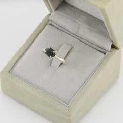Rough alexandrite crystal silver ring, 7 size