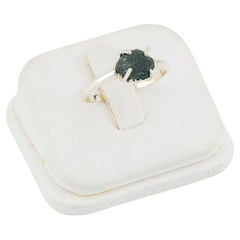 Rough alexandrite crystal silver ring, 7 size