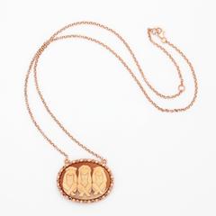Amedeo Wise Monkeys Cameo Necklace