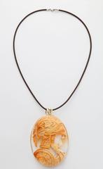 Amedeo "Soldier" Cameo Carnelian Gold Brooch and Pendant