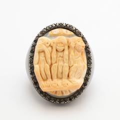Amedeo "See No Evil" Cameo Ring