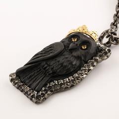 Amedeo "Owl" Cameo  Gold Necklace