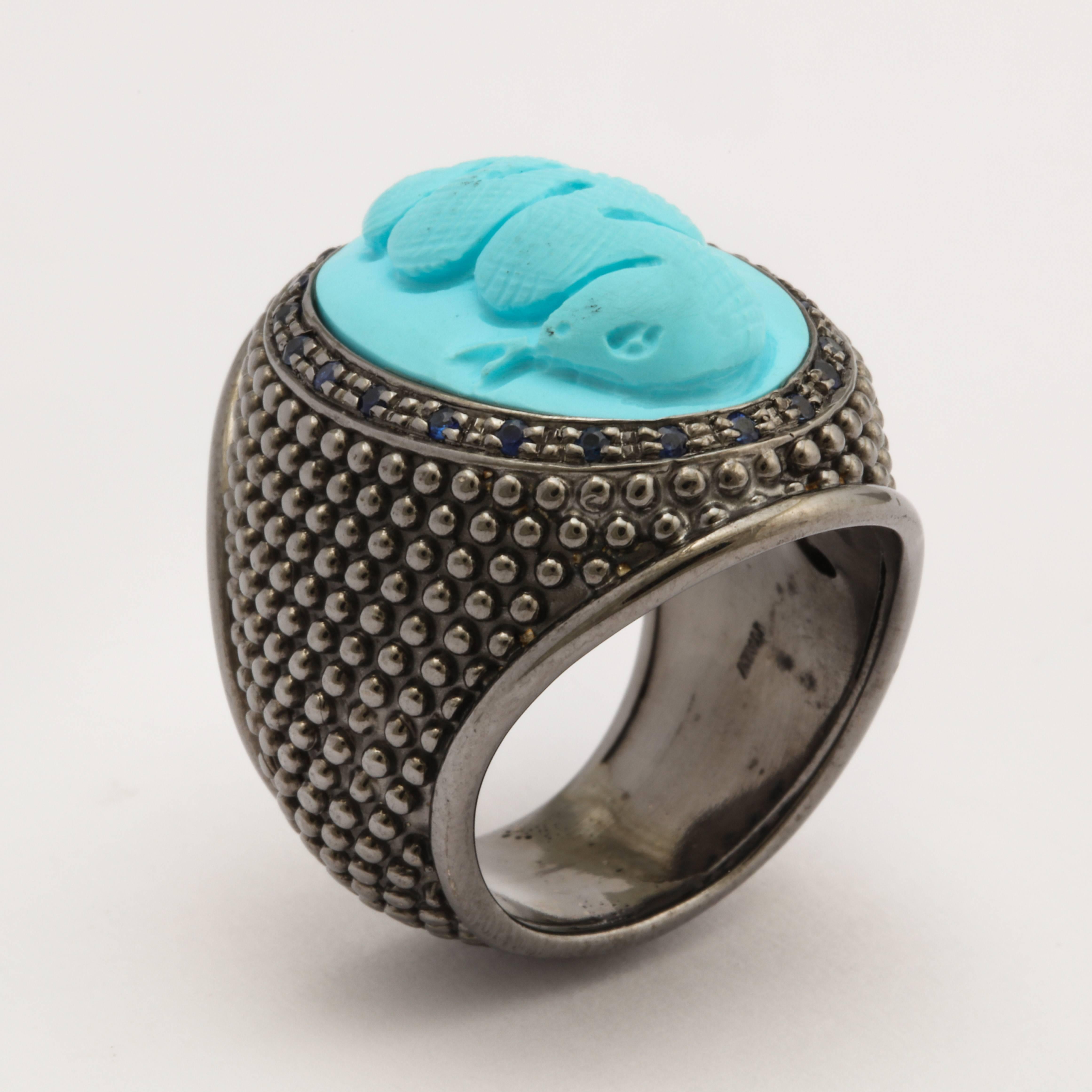 Amedeo Snake Cameo Ring For Sale 1