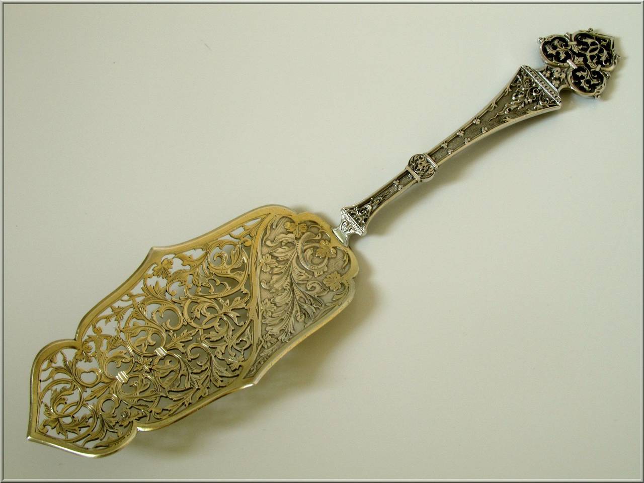 Puiforcat Masterpiece French All Sterling Silver Pie/Pastry Server Trilobé 4