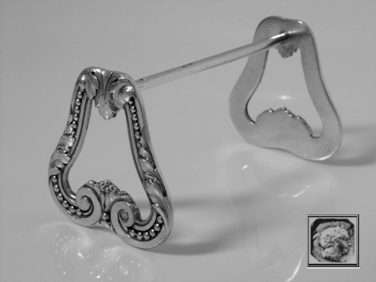 Lappara French All Sterling Silver Knife Rests Set 12 pc Louis XVI Model