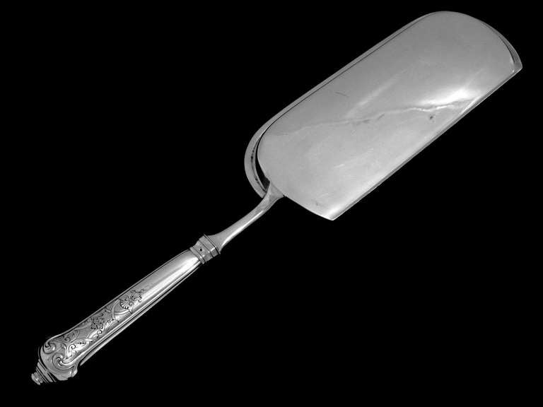 PUIFORCAT Rare French All Sterling Silver Crumb Scoop 12