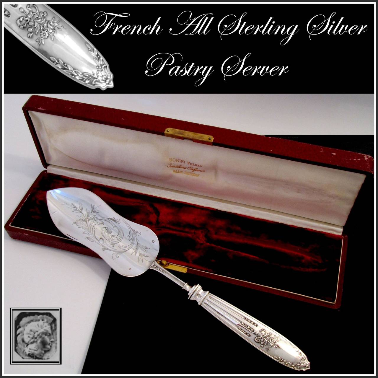 LAPPARRA French All Sterling Silver Pie/Pastry/Fish Server 12