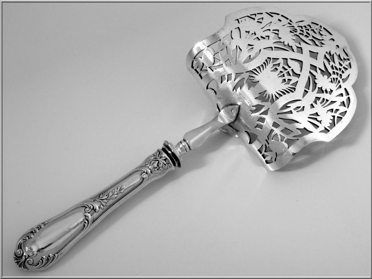 Soufflot Fabulous French Sterling Silver Asparagus/Pastry/Toast Server Rococo For Sale 2