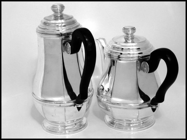 Women's or Men's Tetard Fabulous French All Sterling Silver Tea and Coffee Service 4 Pieces