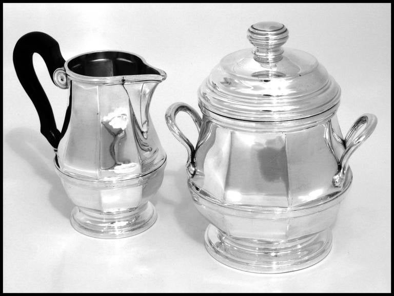 Tetard Fabulous French All Sterling Silver Tea and Coffee Service 4 Pieces 2