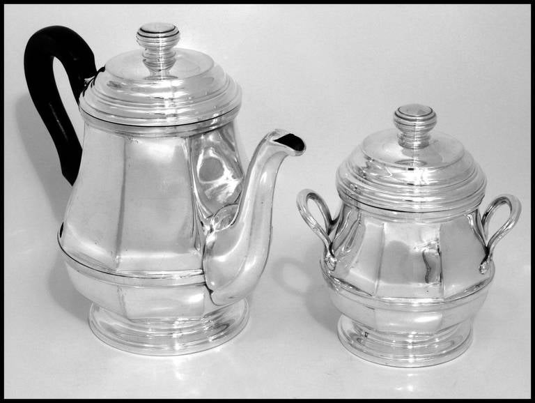 Tetard Fabulous French All Sterling Silver Tea and Coffee Service 4 Pieces 3