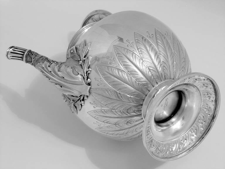 Fabulous French Sterling Silver Tea or Coffee Pot Louis XVI Pattern 4