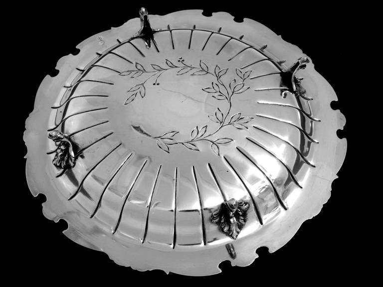 Women's or Men's Fabulous French All Sterling Silver Compote/Serving Dish/Tray Louis XVI pattern