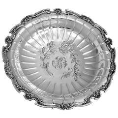 Fabulous French All Sterling Silver Compote/Serving Dish/Tray Louis XVI pattern