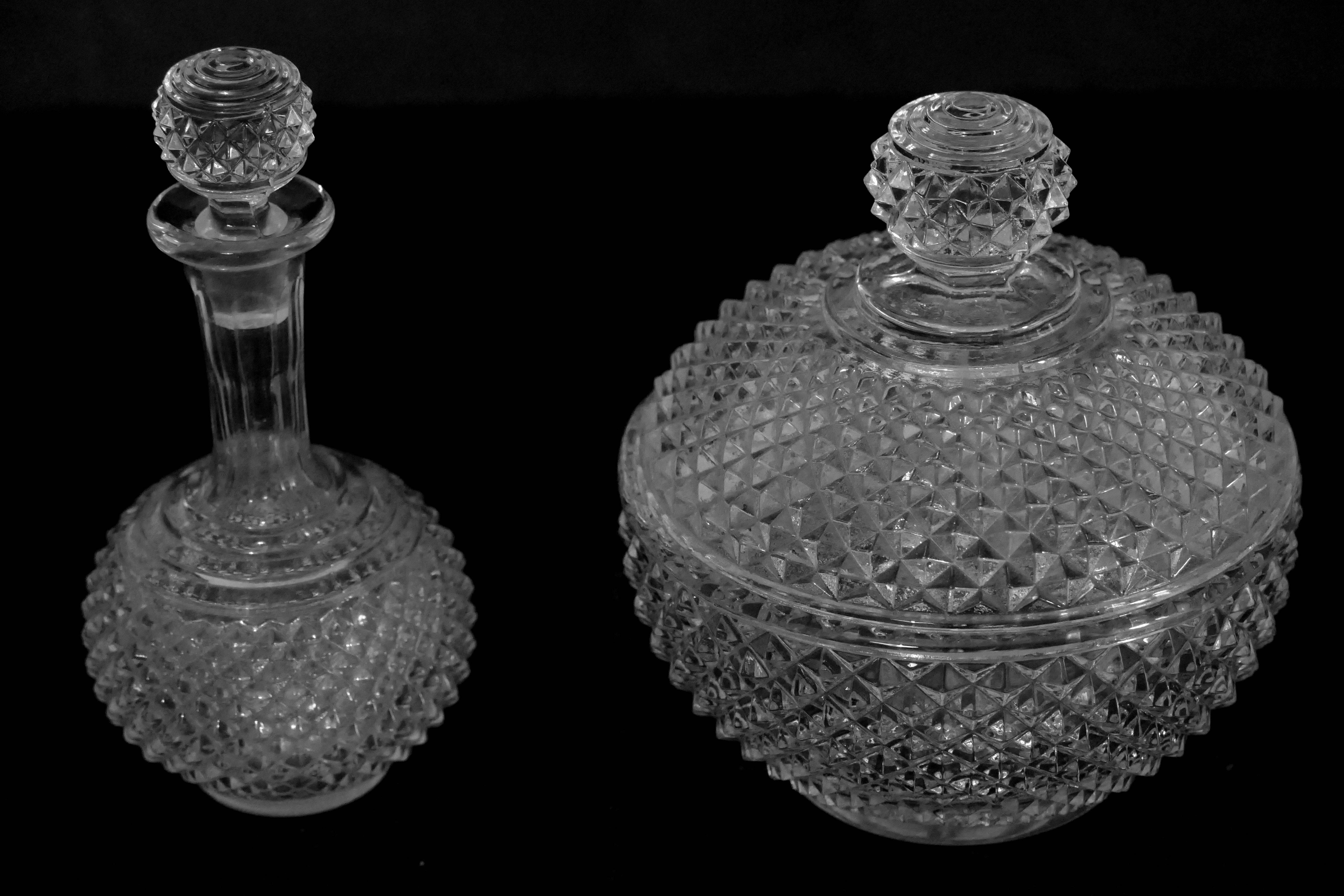 1900 Baccarat Diamond Cut Crystal Water or Night Set 7 pc 2