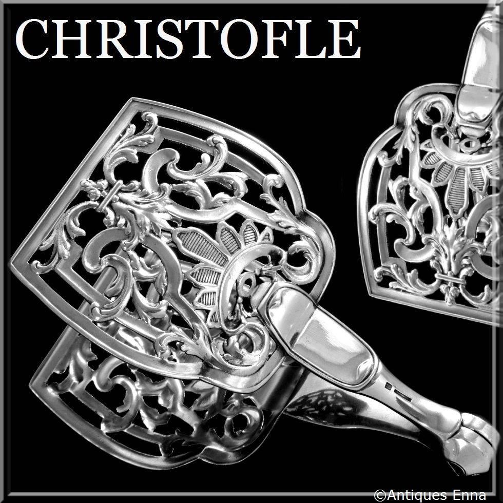Christofle Gorgeous French Silver Asparagus/Sandwich Grip Rennaissance

Created on the 13th of march 1893, it is illustrated on page 117 of the 1898 Christofle catalogue and was removed from production in 1927. This innovative system was picked up
