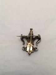 Antique Diamond Silver Gold Fleur de Lis Watch Hanger