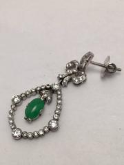 Dazzling Jade Diamond Gold Earrings
