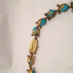 Grand Diamond and Turquoise Necklace