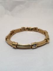 Bulgari 18 Kt. Yellow Gold and Diamond Bracelet