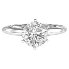 Solitaire Ring Set 2.00 CT D Color Round Natural Diamond White Gold 18k