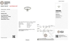 18k White Gold Engagement Ring 0.58 Ct. Diamond (Baguette D-E/VVS1-VVS2)