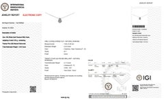 18K White Gold Kite Pendant Necklace 0.54 TCW Diamond (F-G SI1) IGI Certified