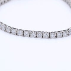 Bracciale tennis in platino con diamanti da 6,19 carati TW, taglio Premium, qualità D VS1