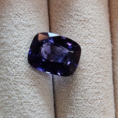 RARE GIA Certified Violet 2.90ct. Cushion Cut Sapphire