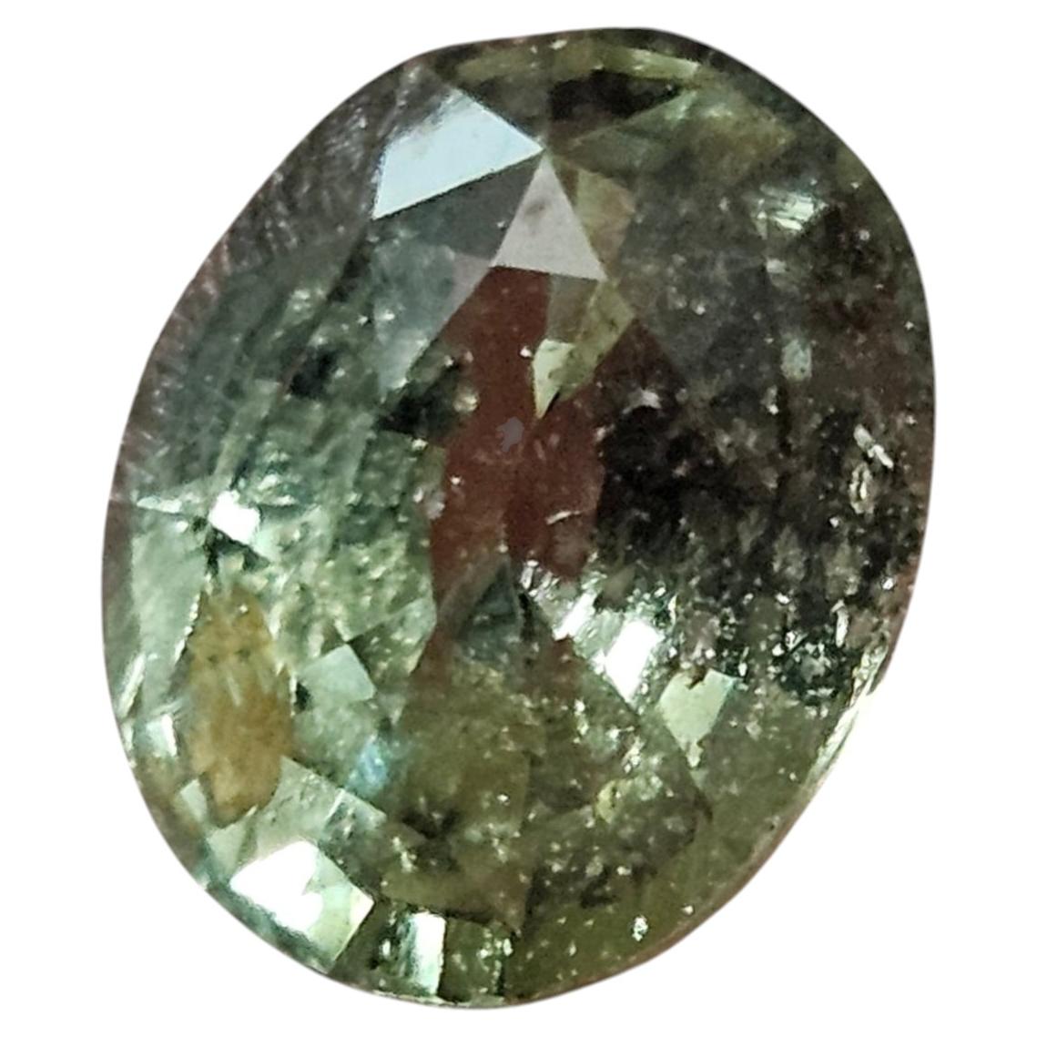 RARE Yellowish Green Certified Natural 3.04ct Sapphire