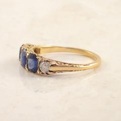 Victorian Sapphire Diamond Gold Ring