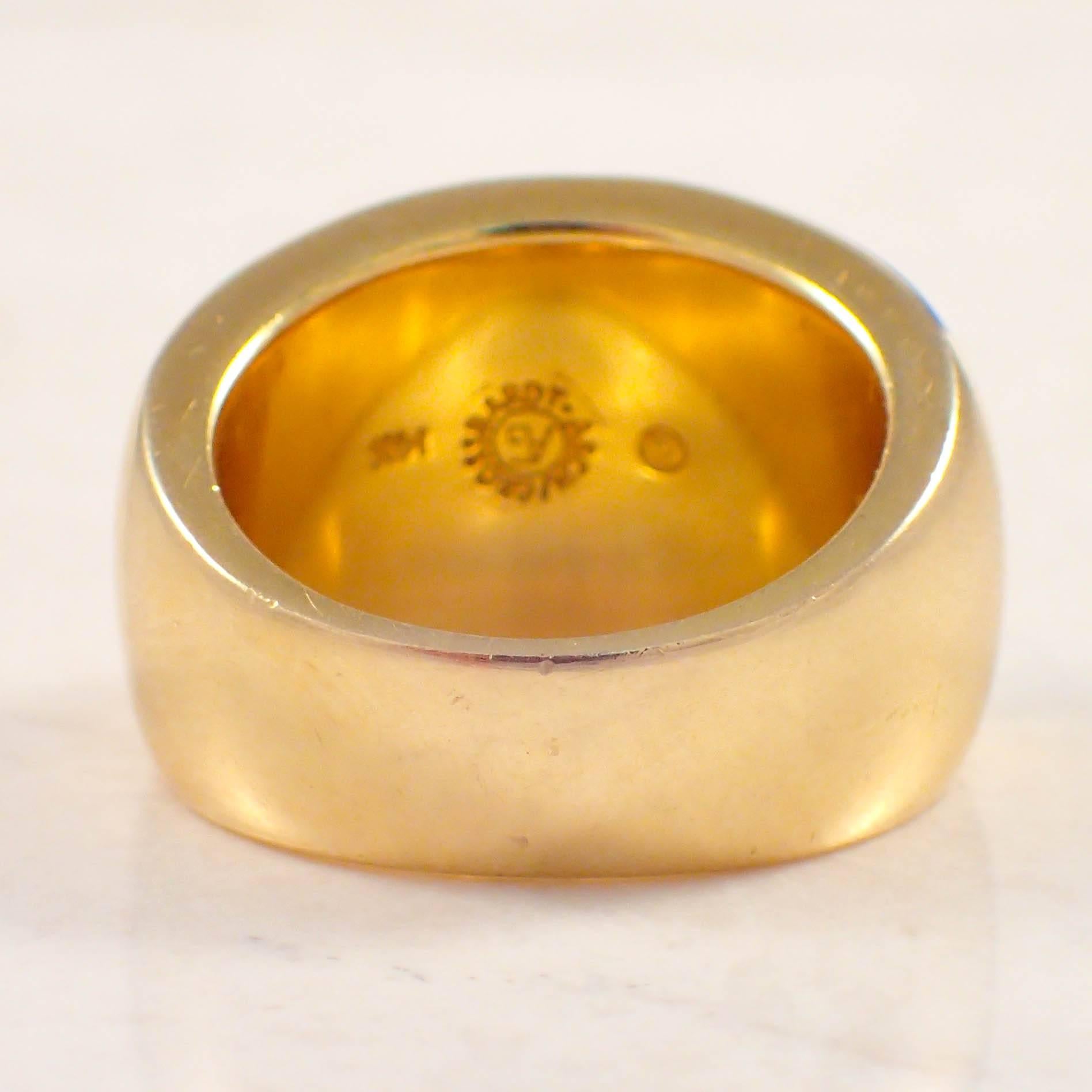 Asch Grossbardt Inlaid Gold Band Ring For Sale 1