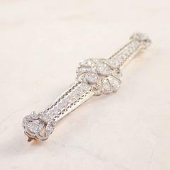 Tiffany & Co. Art Deco Diamond Platinum Bar Pin