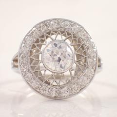 Art Deco Diamond Platinum Ring