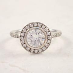 1.00 Carat GIA Cert Diamond Gold Engagement Ring