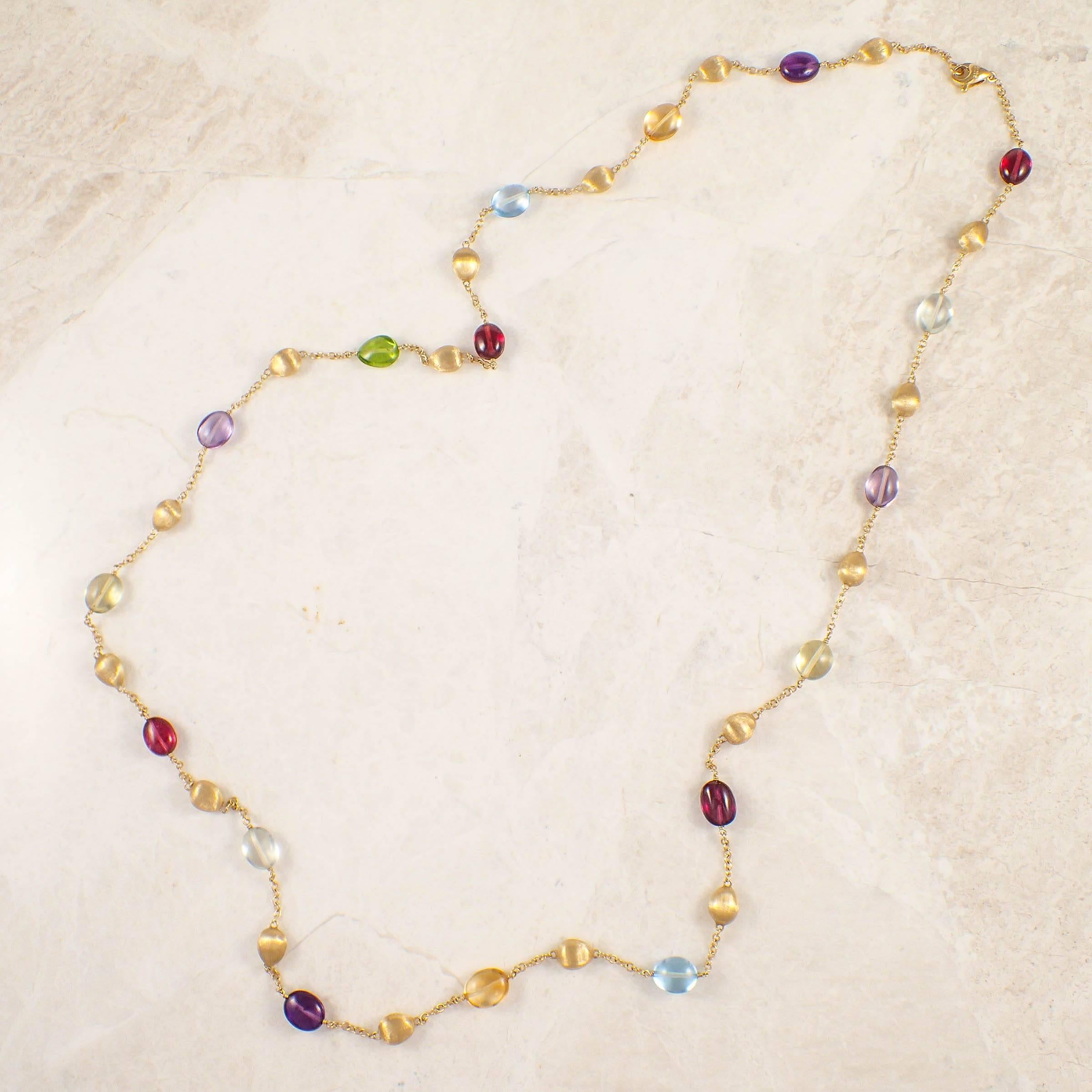Women's Semi-Precious Stone Gold Necklace and Earring Set