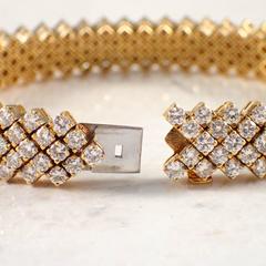 1980s Diamond Gold Bracelet